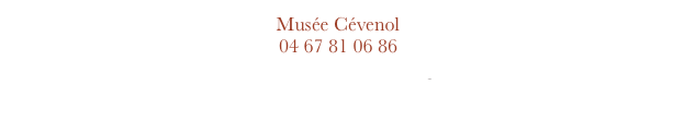 Musée Cévenol
04 67 81 06 86
service.musee-cevenol@levigan.fr
